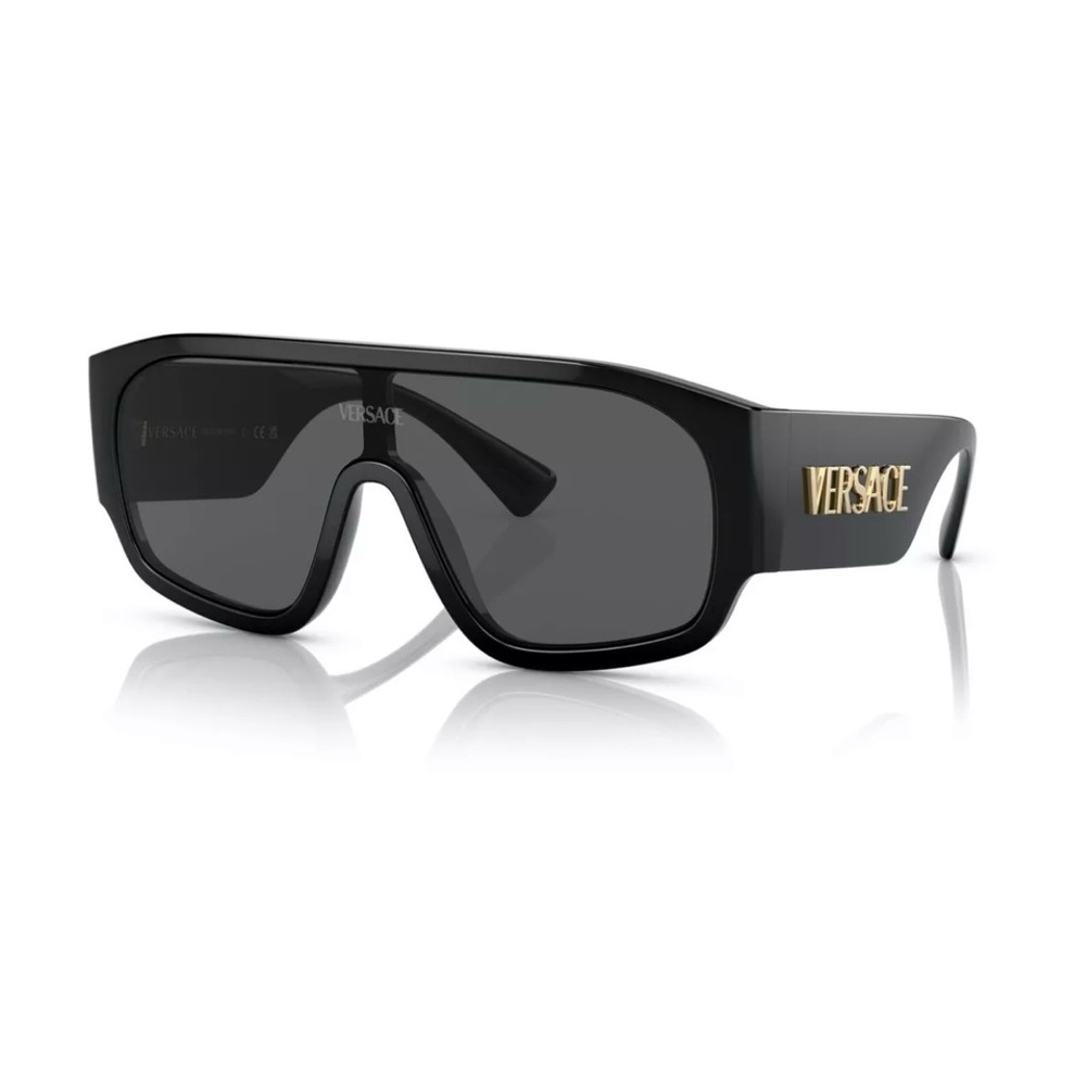 Versace Sunglasses 
33mm Black / Dark Grey Lens